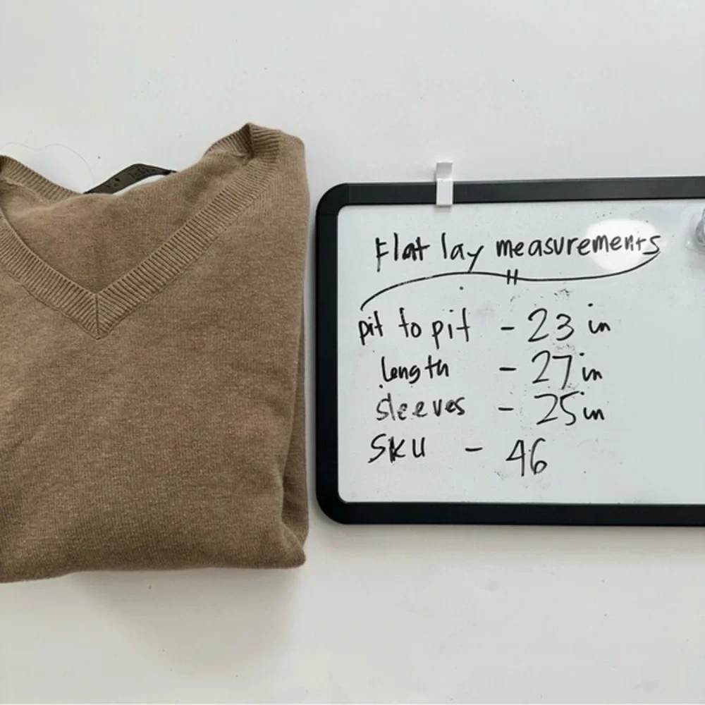 J. Crew Sweater Mens XL V-Neck Brown Cotton Pullover‎ Academia Casual